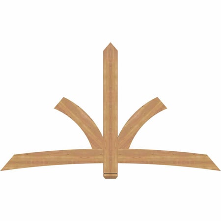 Ekena Millwork Davenport Timber Gable Bracket, Western Red Cedar, 84"W x 49"H x 1 1/2"D x 5 1/2"F, 14/12 Pitch GBW084X49X0206DAV00SWR